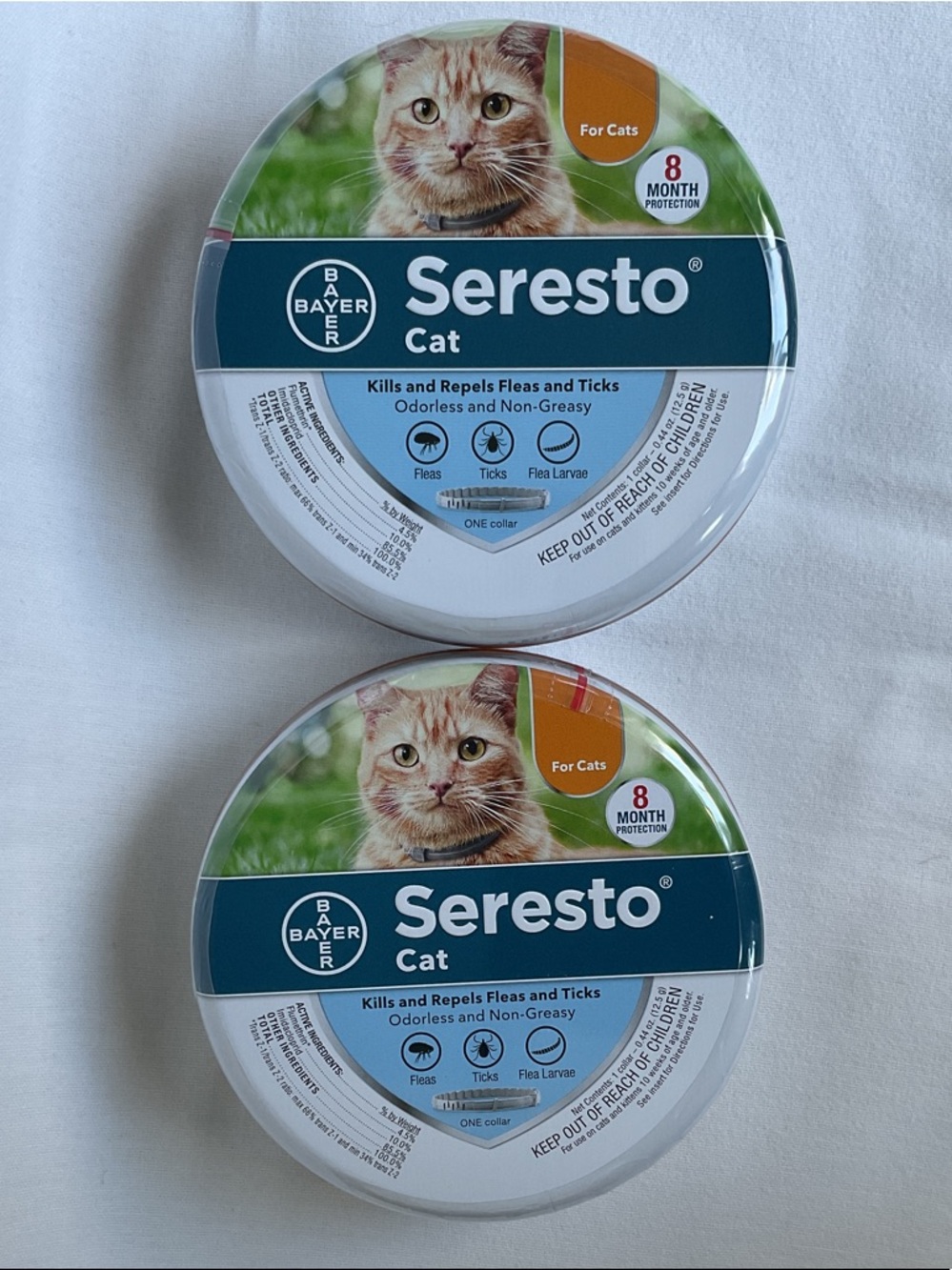 NEW Seresto Cat Flea & Tick Collar - White (8 Month Protection)